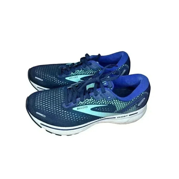 Brooks Ghost 14 Peacoat Yucca Navy Road-Running Sneakers Women’s Size 8 Medium - Picture 1 of 11